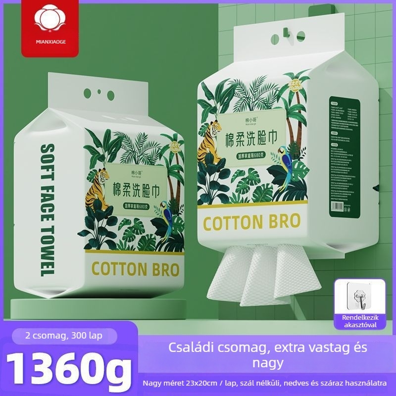 Függő arc törölköző tisztításhoz, 100% pamut, vastagított, 680 g