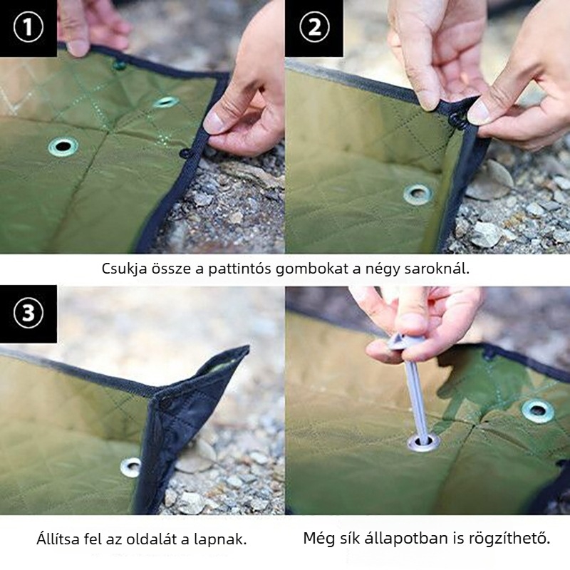 Ultrahangos nedvességálló kültéri piknik matrac, flanel anyagból, modell CF2112, 6–8 főre, tömeg 1,6 kg
