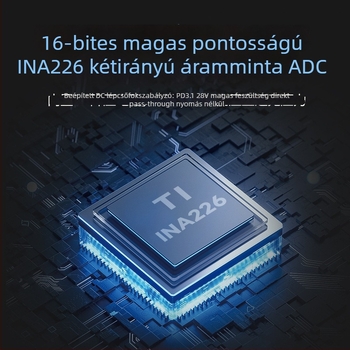 Feszültség- és áramerősség-tesztelő PD3.1 pass-through, 28V, dupla Type-C port