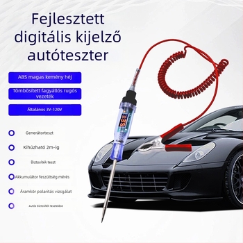 Autóipari feszültség-tesztelő toll digitális kijelzővel, széles tartomány 3–120V