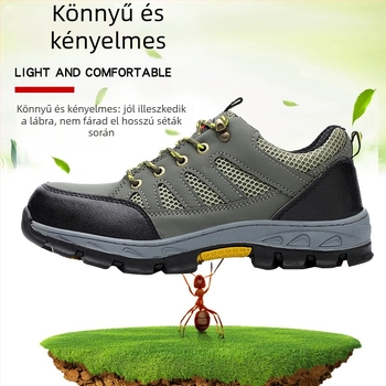 Szigetelt munkavédelmi cipő acél orral, lélegző mikroszálas bőr + háló, alacsony felső rész, ütés és perforáció elleni védelem, 6 kV-os szigetelés