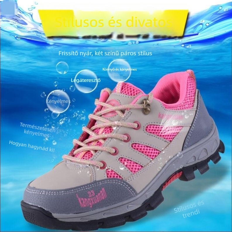 Szigetelt munkavédelmi cipő acél orral, lélegző mikroszálas bőr + háló, alacsony felső rész, ütés és perforáció elleni védelem, 6 kV-os szigetelés