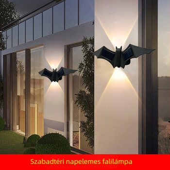 Kültéri napelemes falikar pillangó alakú falhoz – LED modul, IP45, 1W, 2.4V, üzemidő 6–12 óra