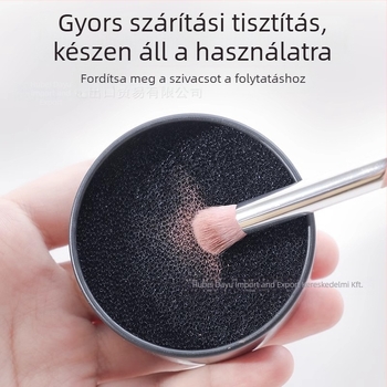 Guoxiaoniu Sminkecset tisztító doboz szivaccsal — száraz tisztítás, hordozható tisztítóeszköz, nettó 21 g