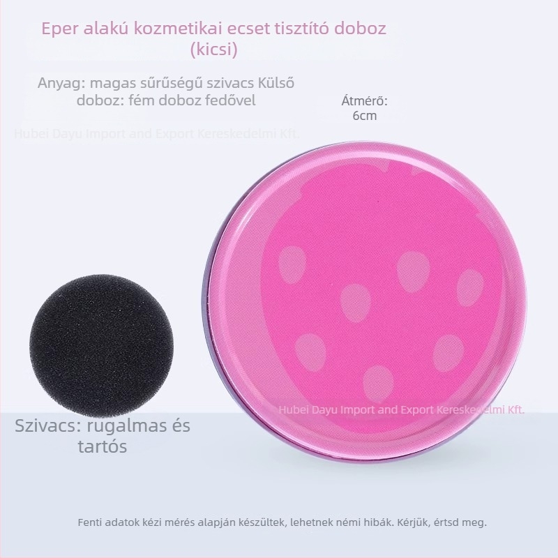 Guoxiaoniu Sminkecset tisztító doboz szivaccsal — száraz tisztítás, hordozható tisztítóeszköz, nettó 21 g