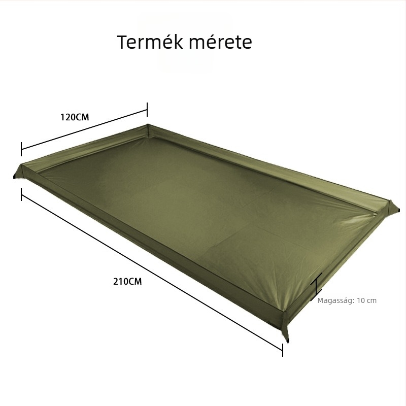 Oxford cloth kültéri kemping nedvességálló matrac, 3D mintázat, extra vastag, csúszásmentes padlómat, 210 x 120 cm, 4–6 személy részére