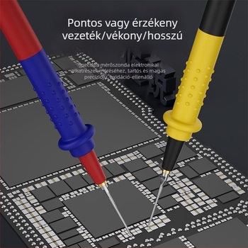 Blue Sharp W9 ultra-vékony multiméter toll, ultra vékony heggyel, digitális mutató, feszültségmérés, szilikon-gél kiegészítő