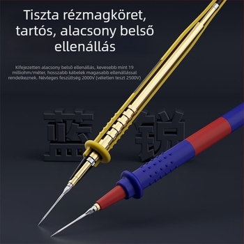 Blue Sharp W9 ultra-vékony multiméter toll, ultra vékony heggyel, digitális mutató, feszültségmérés, szilikon-gél kiegészítő