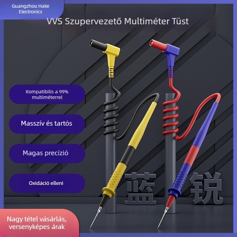 Blue Sharp W9 ultra-vékony multiméter toll, ultra vékony heggyel, digitális mutató, feszültségmérés, szilikon-gél kiegészítő