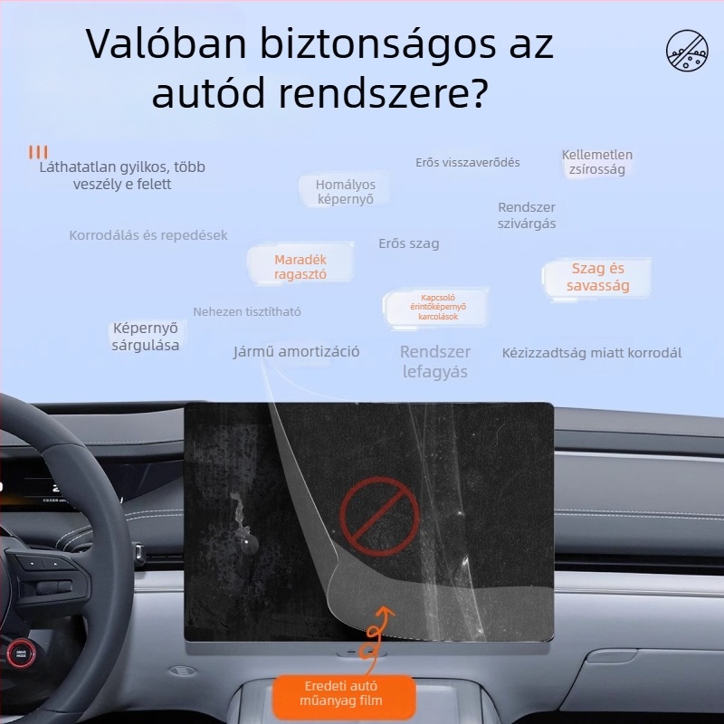 BYD Song Pro DMI navigációs képernyő védőüveg — Protector Pioneer; edzett üveg; BYD-kompatibilis; navigációs kijelzőhöz; hőmérséklet- és karcállóság