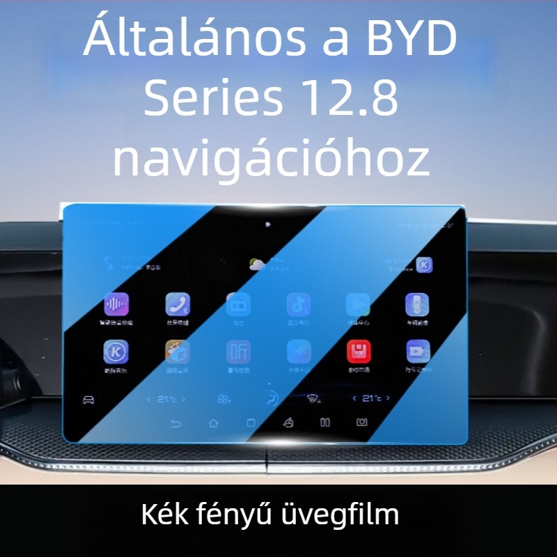 BYD Song Pro DMI navigációs képernyő védőüveg — Protector Pioneer; edzett üveg; BYD-kompatibilis; navigációs kijelzőhöz; hőmérséklet- és karcállóság