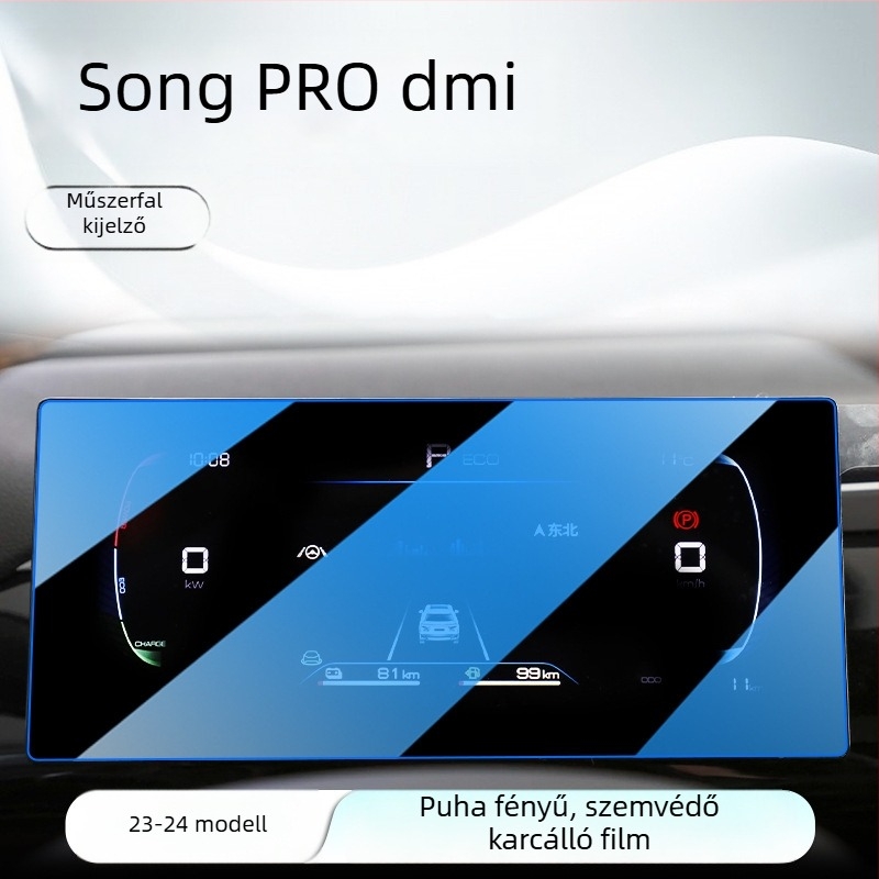 BYD Song Pro DMI navigációs képernyő védőüveg — Protector Pioneer; edzett üveg; BYD-kompatibilis; navigációs kijelzőhöz; hőmérséklet- és karcállóság