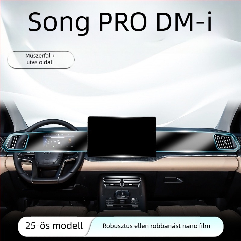 BYD Song Pro DMI navigációs képernyő védőüveg — Protector Pioneer; edzett üveg; BYD-kompatibilis; navigációs kijelzőhöz; hőmérséklet- és karcállóság