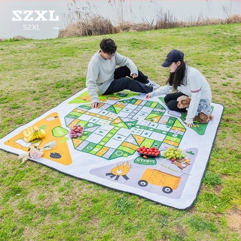 Three Little Donkeys piknik szőnyeg, 200×200 cm, nedvességálló és vastag, kültéri kempinghez, fűre és strandhoz