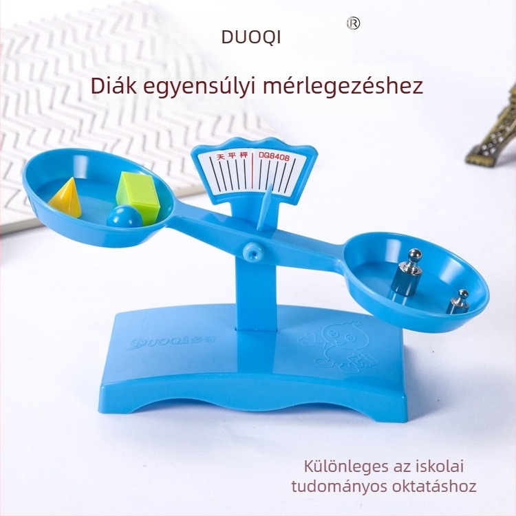 Duoqi 8408/8410 Oktatási segédeszközök egyensúlymérleg – műanyag, diákok számára, iskolai használatra, 8408: 192 készlet dobozonként; 8410: 120 készlet kartononként