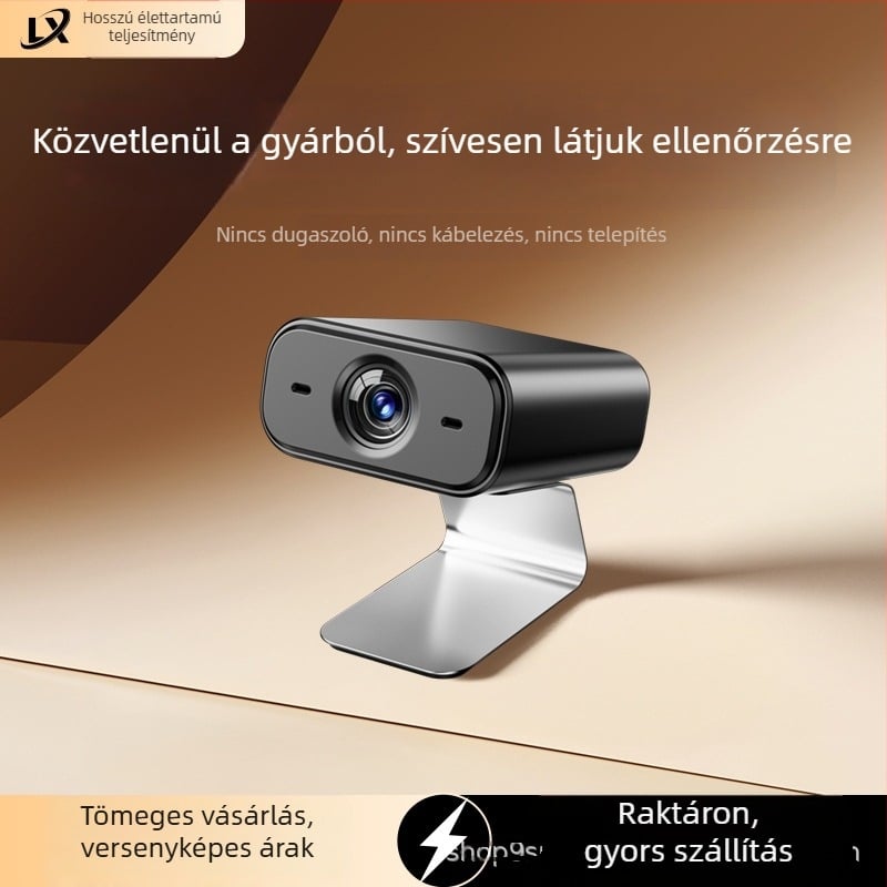 Otthoni vezeték nélküli felügyeleti kamera Wi‑Fi-vel, távoli megtekintés mobilon, beltéri használatra, nem igényel tápegységet, HD felbontás, többféle helyzethez alkalmas