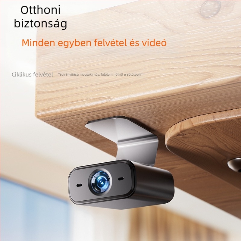 Otthoni vezeték nélküli felügyeleti kamera Wi‑Fi-vel, távoli megtekintés mobilon, beltéri használatra, nem igényel tápegységet, HD felbontás, többféle helyzethez alkalmas