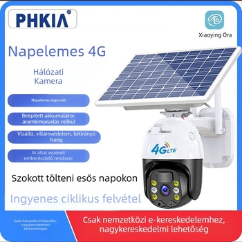 Feikaiya 4G napelemes kupolkamera kültéri használatra, 1080p, éjjellátás, vízálló, mobilalkalmazás-vezérlés