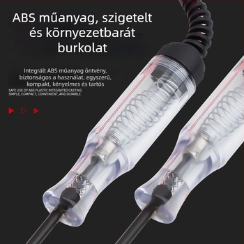 Autó DC feszültségmérő toll spirálvezetékével, 6-24V tartomány autóelektronikai áramkörök karbantartásához