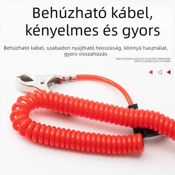 Autó DC feszültségmérő toll spirálvezetékével, 6-24V tartomány autóelektronikai áramkörök karbantartásához