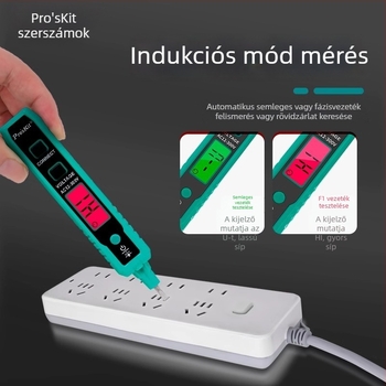 NT-320-C elektromos teszt toll elektromérnököknek — multifunkciós teszter a folytonosság és a szivárgó áram mérésére, intelligens induktív érzékelés, digitális kijelző