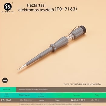 Feszültségteszt toll, világító, kézben tartható elektromos eszköz háztartási használatra