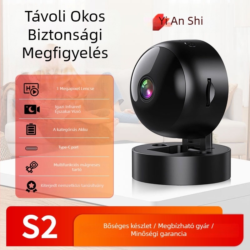 Beltéri vezeték nélküli Wi-Fi kamera, 1080p, 3,6 mm objektív, IR éjjellátás akár 10 m, működési hőmérséklet -25°C-tól 60°C-ig