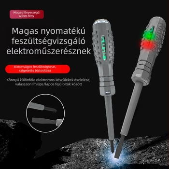 Yachi elektromos teszt toll – Elektoszerelőknek szánt többfunkciós eszköz lapos és Phillips csavarhúzó bitekkel, vonaldetektálás