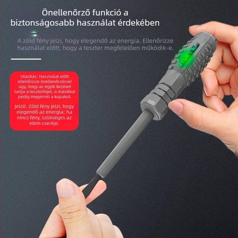 Yachi elektromos teszt toll – Elektoszerelőknek szánt többfunkciós eszköz lapos és Phillips csavarhúzó bitekkel, vonaldetektálás