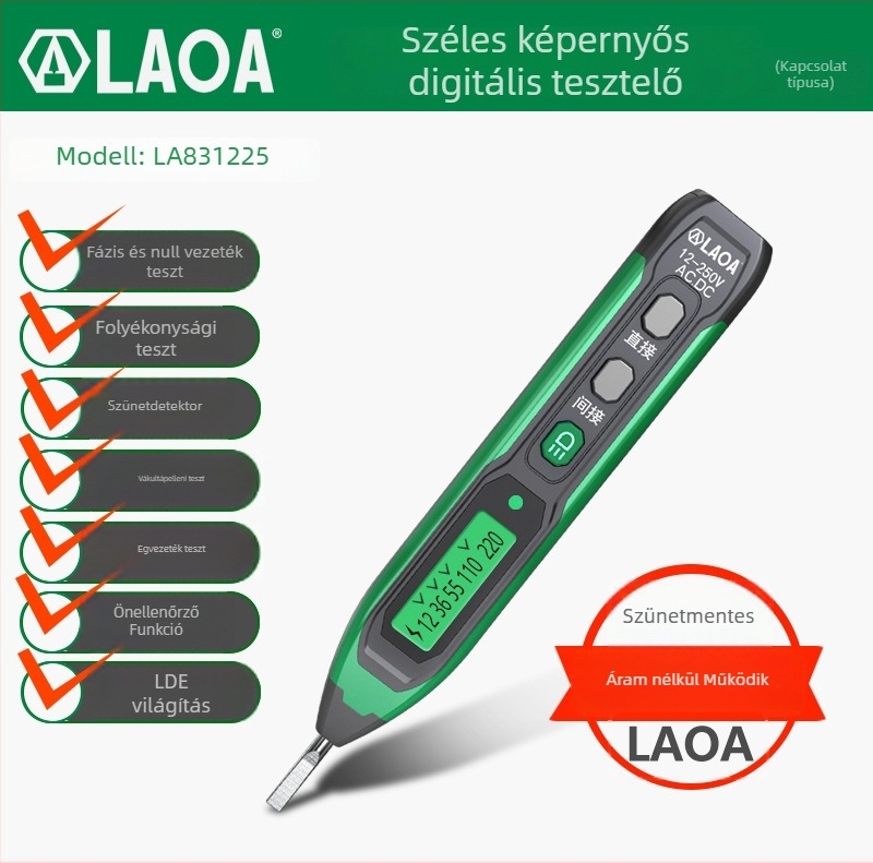 Old A Tools feszültség-tesztelő csavarhúzó digitális kijelzővel, indukciós mérés, otthoni használatra