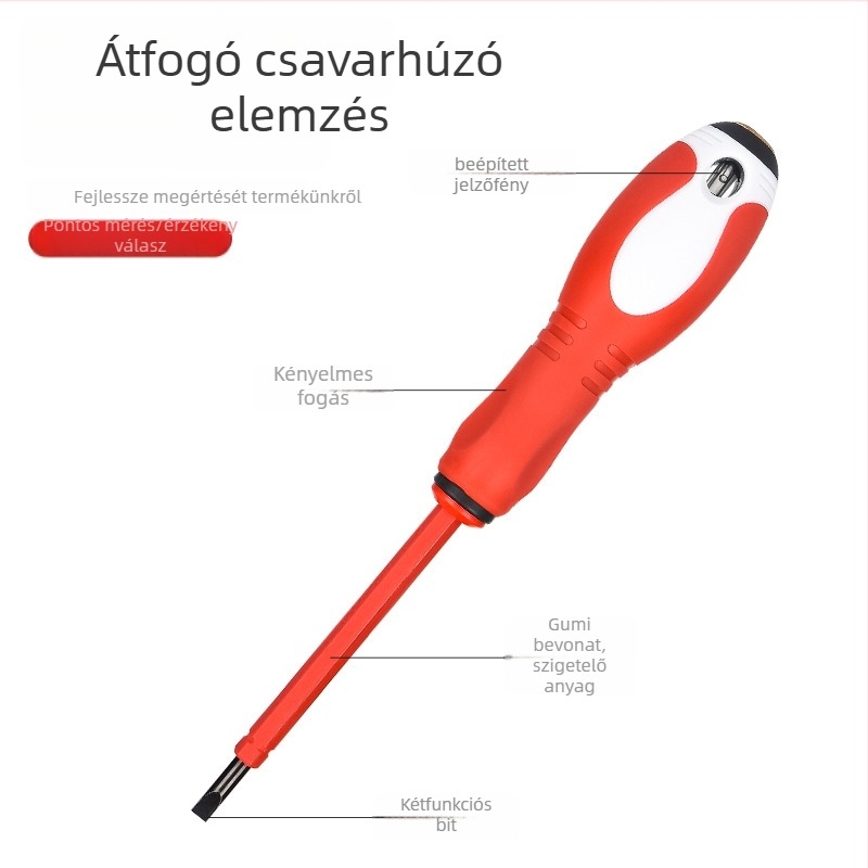 Jialite feszültségmérő és kereszthorny- és laposfejű csavarhúzó készlet – kétfejű, többfunkciós