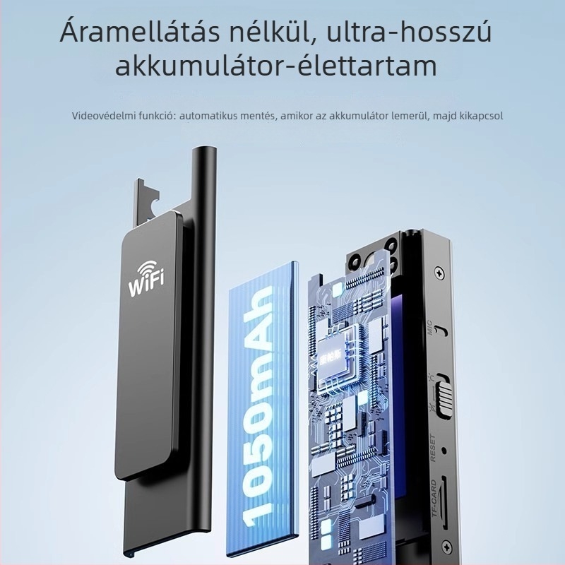 HD sportkamera rezgéscsillapítással, hang- és videófelvétellel, távoli felvétel okostelefonról