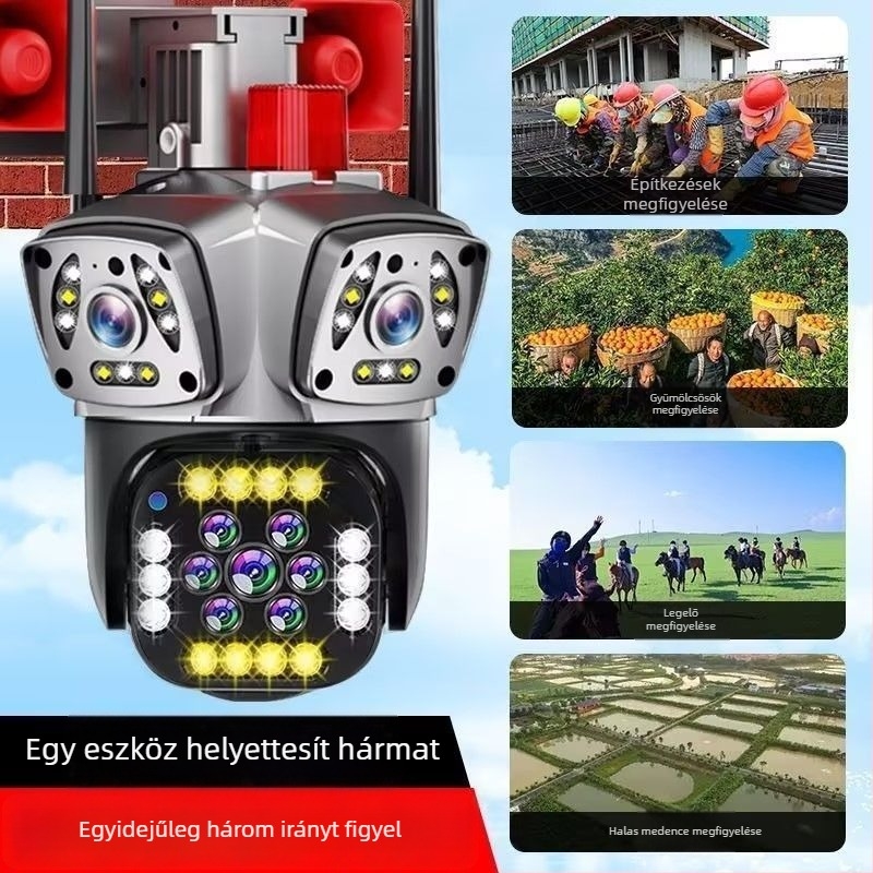 Napelemes kültéri megfigyelő kamera, 360°-os lefedettséggel, holt-zónák nélkül, ultraéles, vízálló