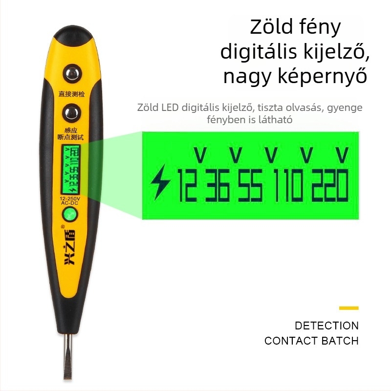 Többfunkciós feszültségmérő toll digitális kijelzővel és villanyszerelő csavarhúzóval – Shield of Joy, elektromos munkákhoz hidroenergia területen