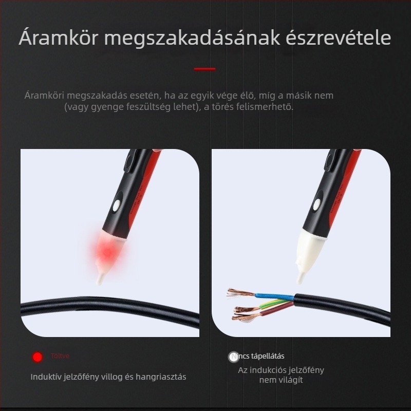 Onkel.J Indukciós toll — otthoni magas pontosságú elektromos teszter a megszakítások detektálására, többfunkciós