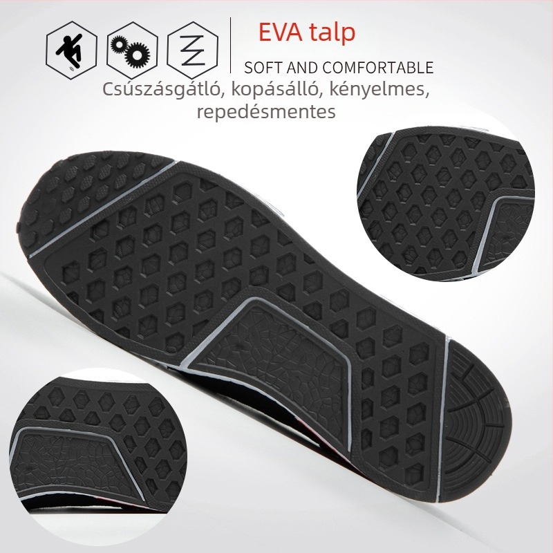 Munkavédelmi cipő acél orral – ütés- és perforáció elleni védelem, lélegző felsőrész, puha talp