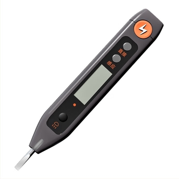 Feszültség-teszt toll digitális kijelzővel — Deli HT7005, 12–250V, multifunkcionális indukciós tesztelő otthoni használatra