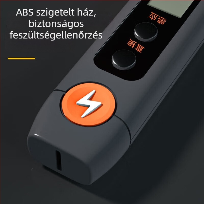 Feszültség-teszt toll digitális kijelzővel — Deli HT7005, 12–250V, multifunkcionális indukciós tesztelő otthoni használatra