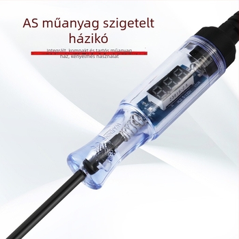 Autóvillamossági digitális kijelzős tesztpen, 5–120V, áramkörök vizsgálata