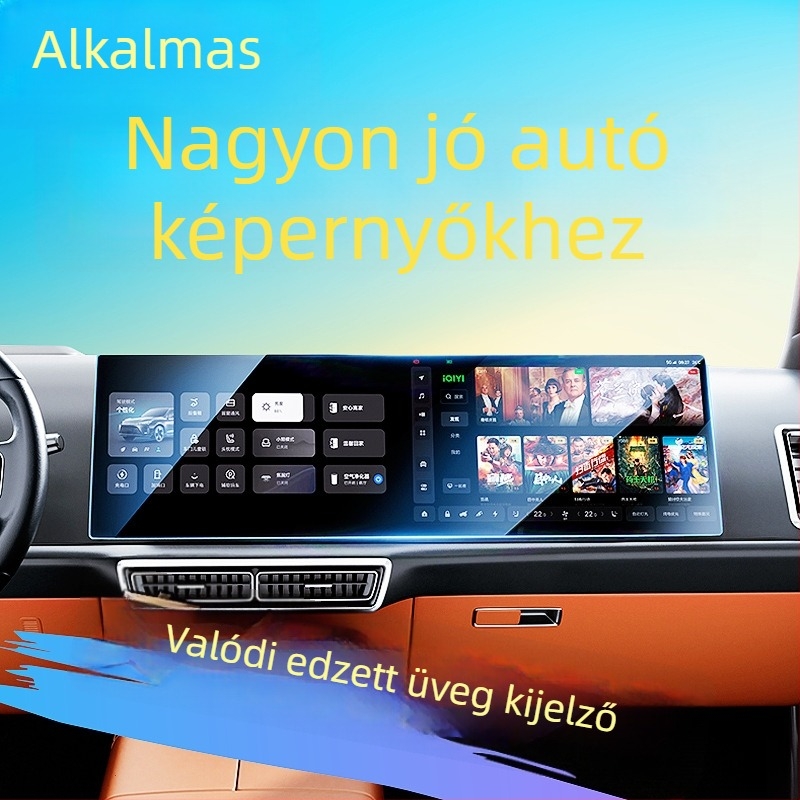 Toyota belső TPU védőfólia a műszerfalhoz és navigációs kijelzőhöz – egyrészes formázás, magas és alacsony hőmérséklet-tűrés, karcolás- és kopásállóság, ujjnyomat-mentes védelem