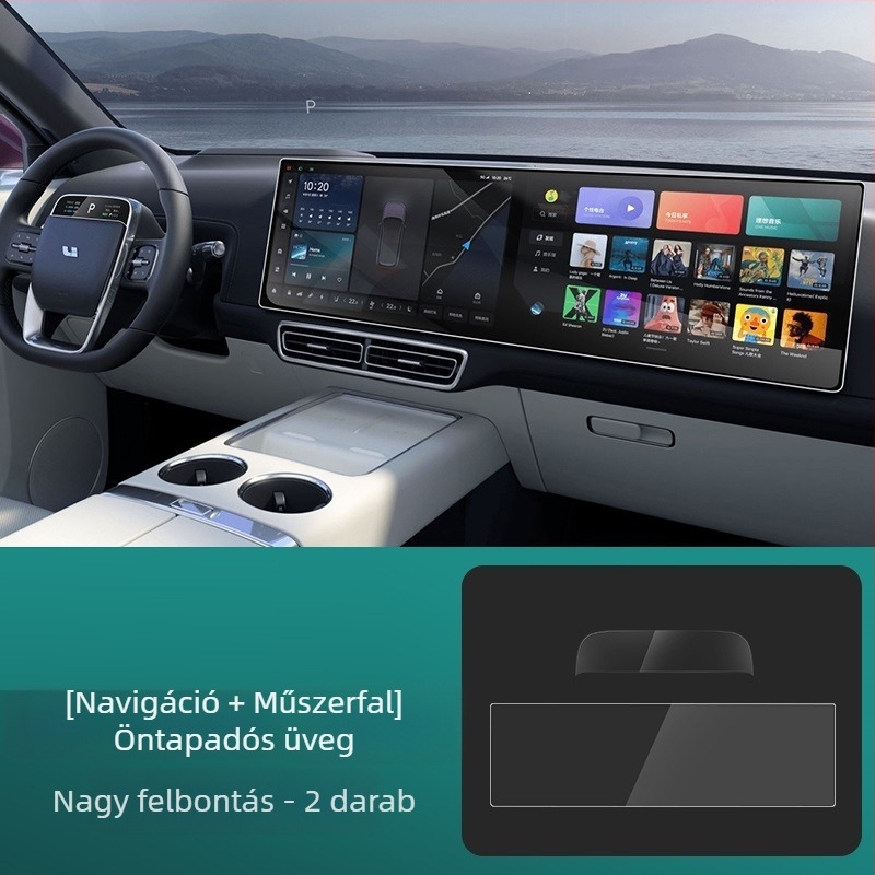 Toyota belső TPU védőfólia a műszerfalhoz és navigációs kijelzőhöz – egyrészes formázás, magas és alacsony hőmérséklet-tűrés, karcolás- és kopásállóság, ujjnyomat-mentes védelem