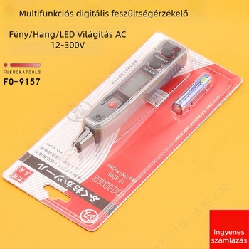 Peon Fo-9157 Többcélú elektromos tesztelő toll digitális kijelzővel, kontinuitás vizsgálat és csavarhúzó – otthoni használatra