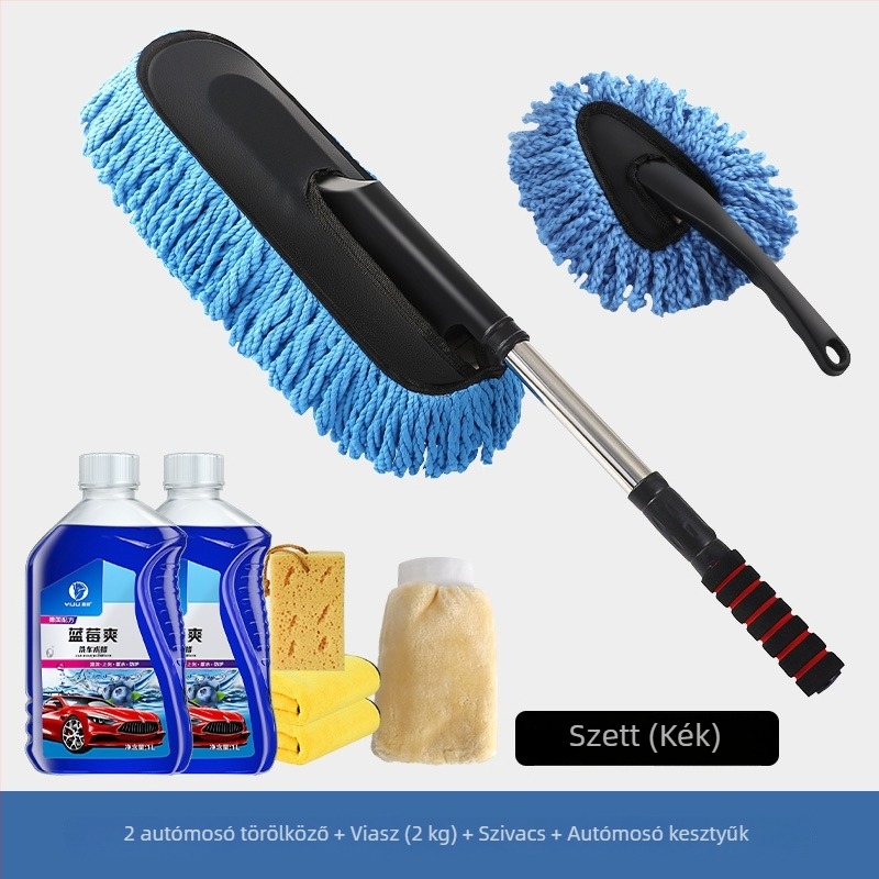 Autómosó mop - korall fleece kefével, Yang Jie márka, hitelesített magánmárka, festéket kímélő tisztító eszköz