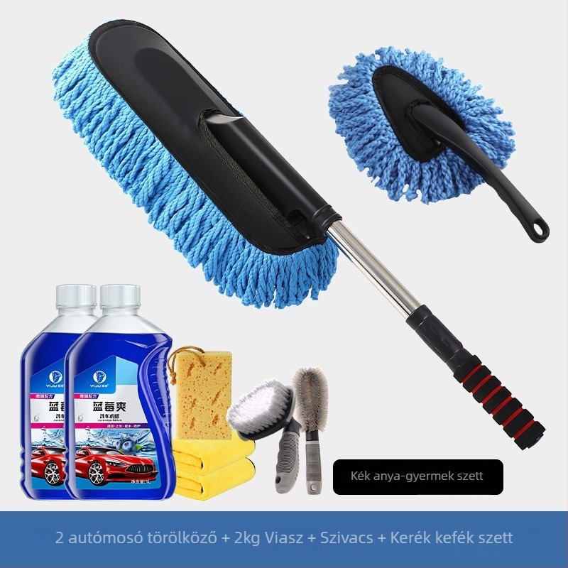 Autómosó mop - korall fleece kefével, Yang Jie márka, hitelesített magánmárka, festéket kímélő tisztító eszköz