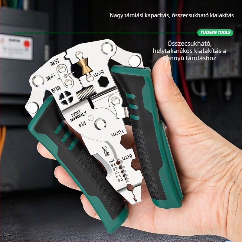 Xtuosen Villanyszerelőknek szánt vezetékleválasztó fogó – Többfunkciós eszköz elektromos teszttel, hegyes végű, 0,22 kg, Modell 251051