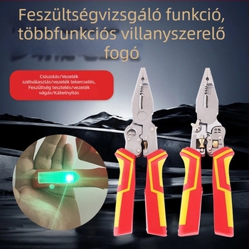 Sibang – Kábelcsupaszító kés rollerrel, többfunkciós, állítható villanyszerelő tesztpenz, teljesítménymérés