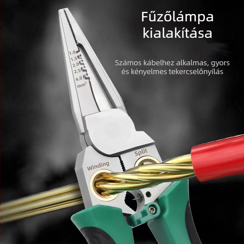 Star rozsdamentes acélból készült 8-in-1 multifunkciós kábelfogó elektromos testerrel, kábelvágóval és vezetékbontóval