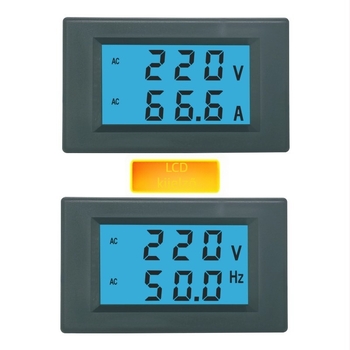 D85-2042 LCD feszültség- és árammérő frekvenciaméréssel, modell SK85-2SL