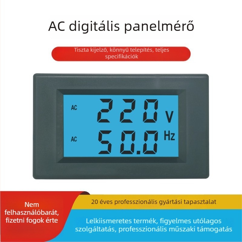 D85-2042 LCD feszültség- és árammérő frekvenciaméréssel, modell SK85-2SL