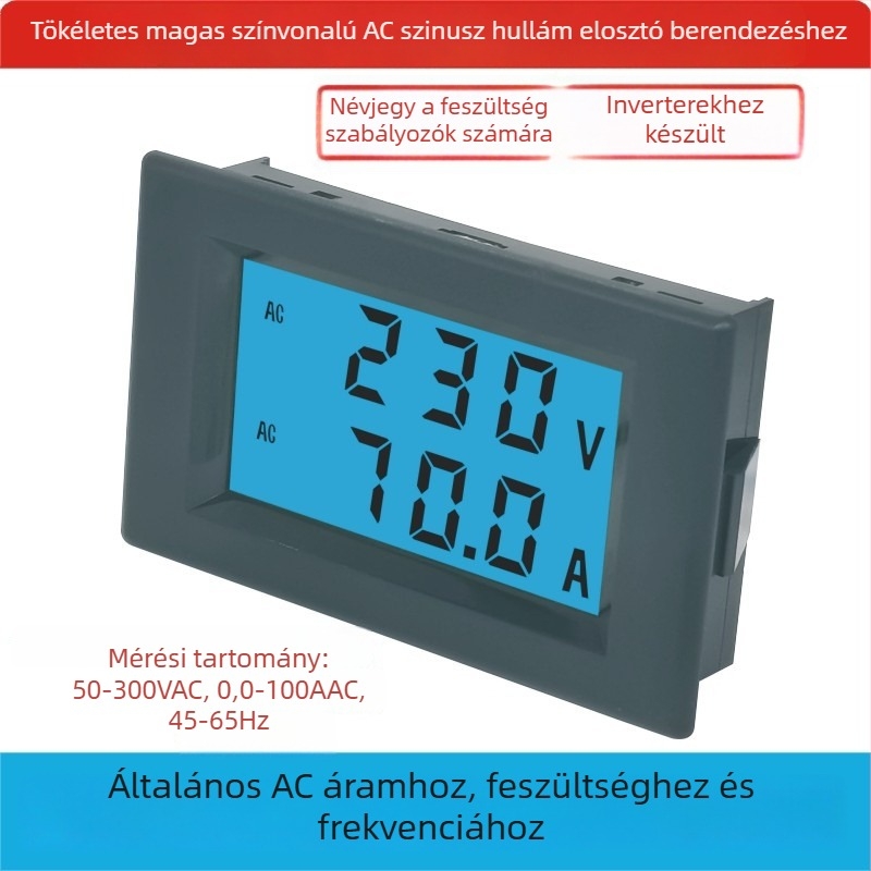 D85-2042 LCD feszültség- és árammérő frekvenciaméréssel, modell SK85-2SL